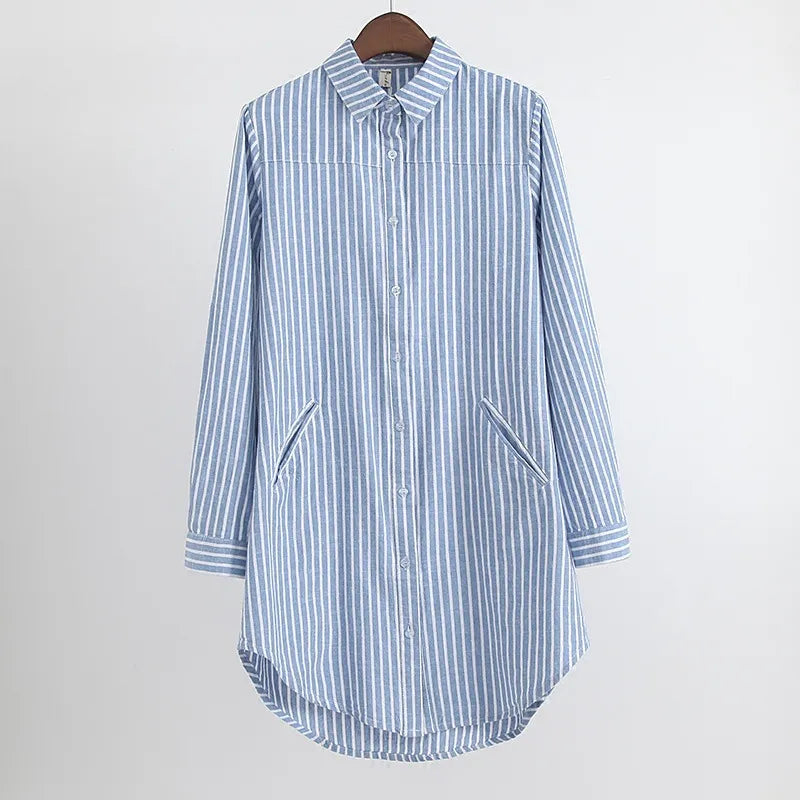 Blusa Mujer Rayas Ancha y Cómoda