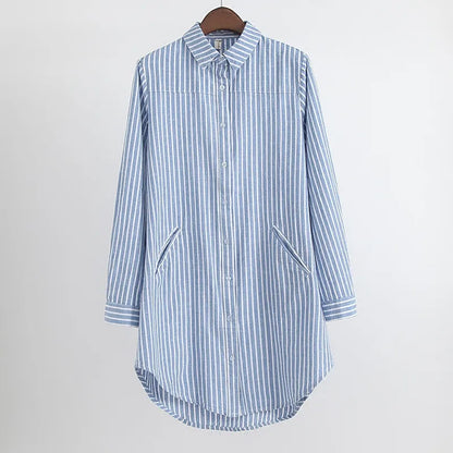Blusa Mujer Rayas Ancha y Cómoda