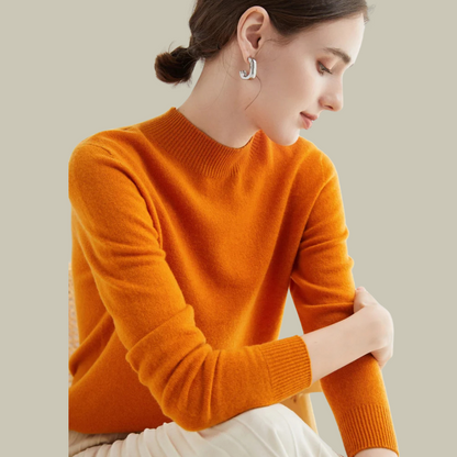 Jersey Mujer Lana Merino Cuello Alto Abrigado