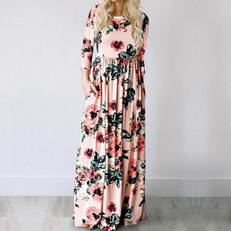 Vestido de Fiesta Estampado Mujer Verano