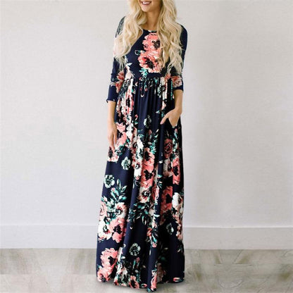 Vestido de Fiesta Estampado Mujer Verano
