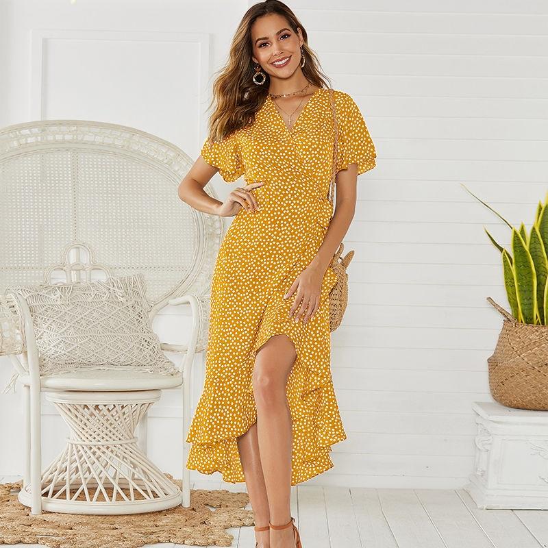 Vestido Floreado Boho Largo Mujer Verano