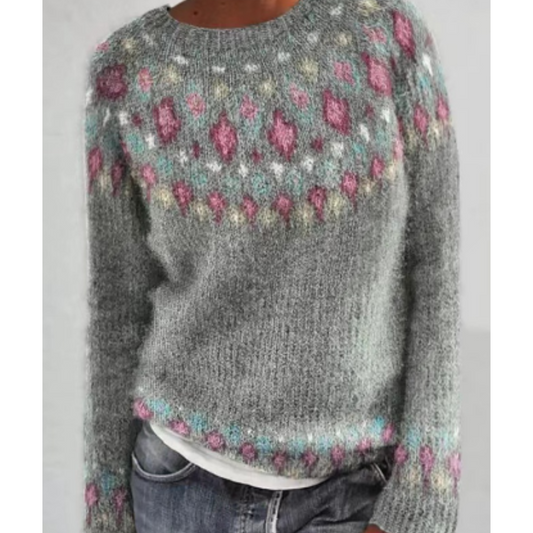 Sudadera Mujer Patrón Invernal Cálido - Vestiria