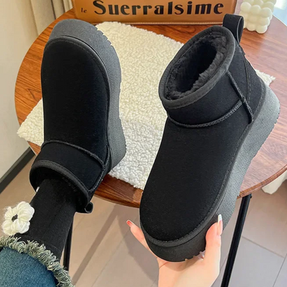 Botas Invierno Forradas Cómodas Punta Redonda