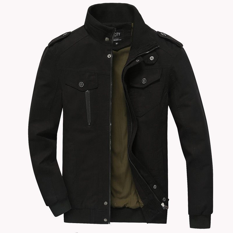 Chaqueta Hombre Algodón Militar Casual