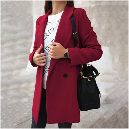 Abrigo Gabardina Larga Elegante Mujer