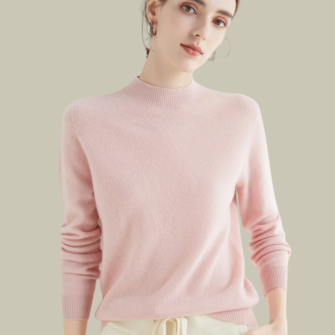 Jersey Mujer Lana Merino Cuello Alto Abrigado