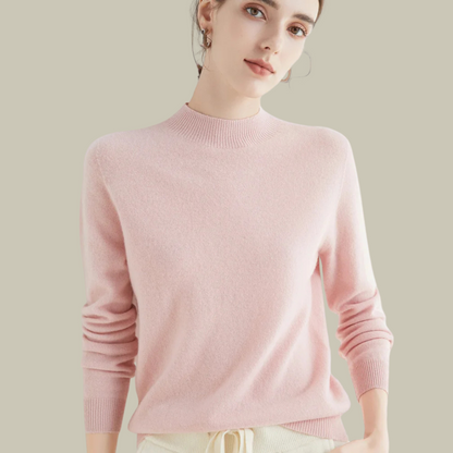 Jersey Mujer Lana Merino Cuello Alto Abrigado