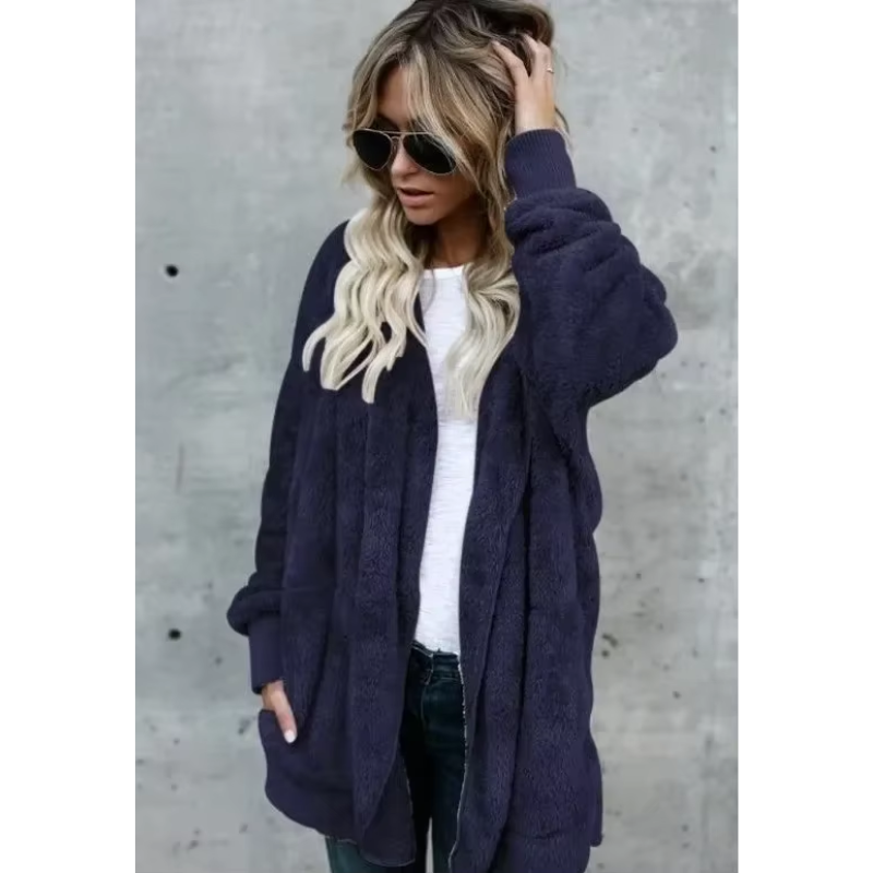 Chaqueta Teddy Corta Abrigada Mujer