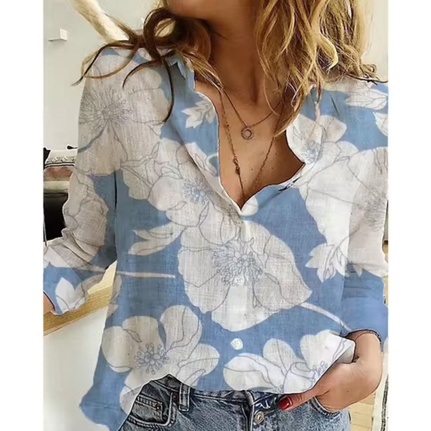 Blusa Florales Estilo Mujer