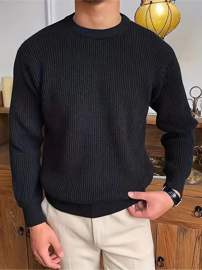 Sudadera Hombre Punto Grueso Cuello Redondo