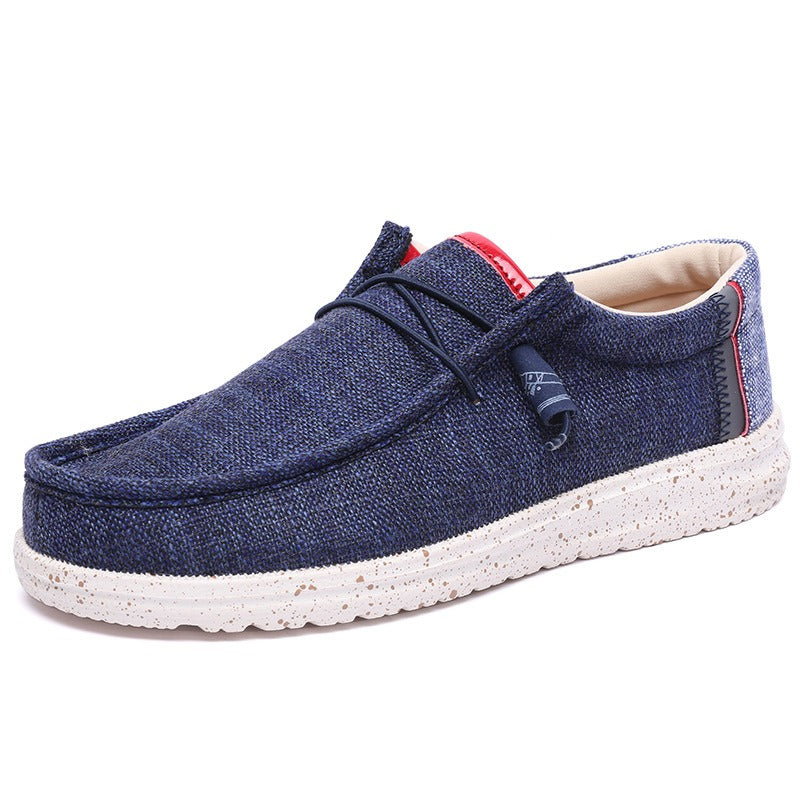 Mocasines Hombre Lona Respirable Slip On Clásicos