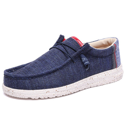 Mocasines Hombre Lona Respirable Slip On Clásicos