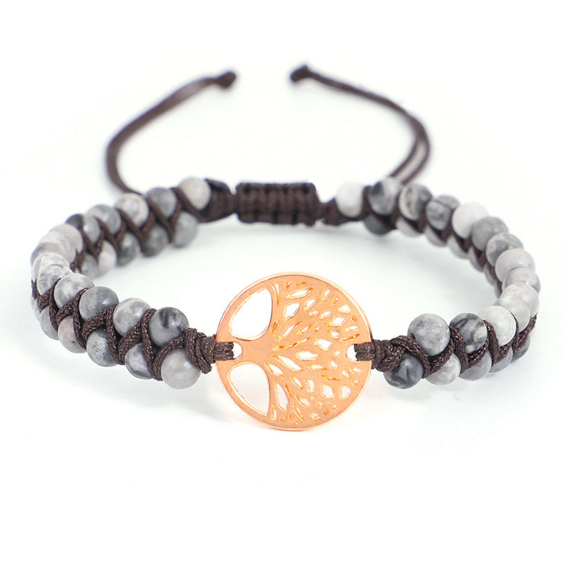 Pulsera Yoga Natural con Dije Árbol de la Vida - Vestiria