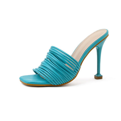 Sandalias de tacón Mujer con Tiras Suaves y Elegantes