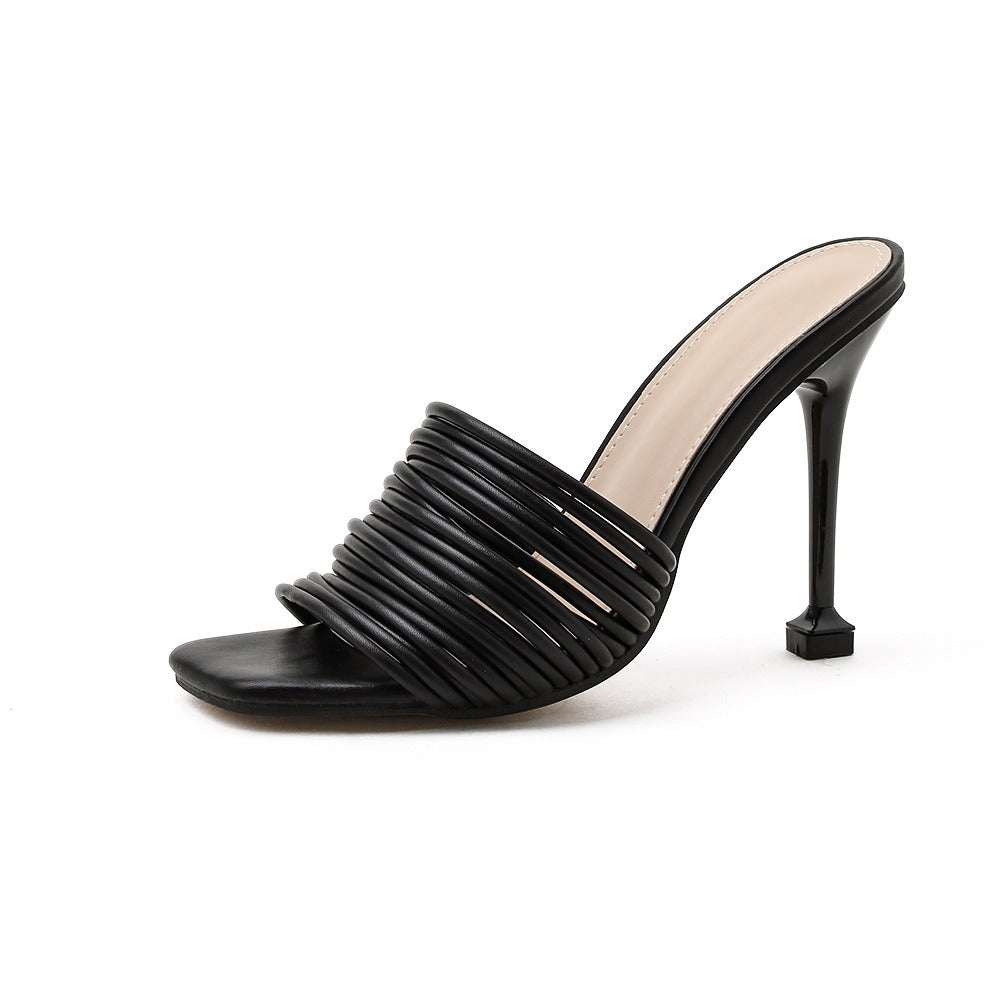 Sandalias de tacón Mujer con Tiras Suaves y Elegantes - Vestiria