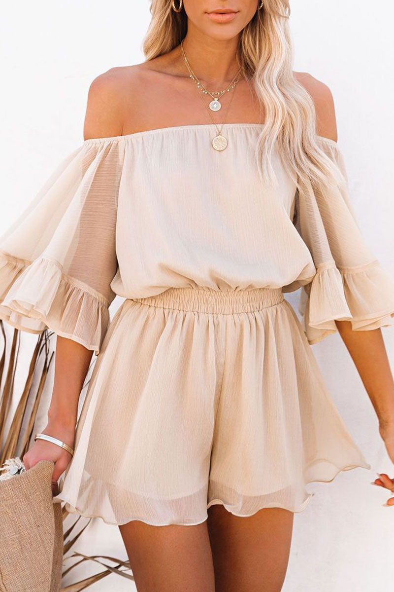 Mameluco Chic con Mangas Anchas y Escote - Vestiria