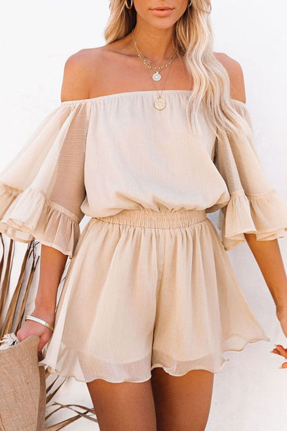 Mameluco Chic con Mangas Anchas y Escote - Vestiria