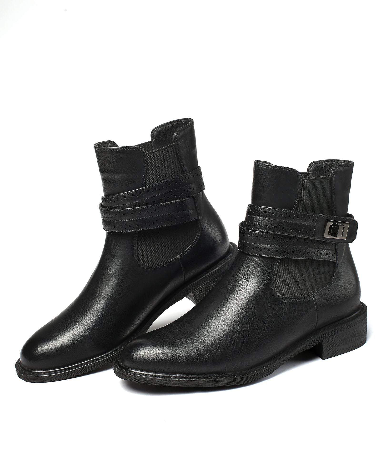 Botas de tacón alto con hebilla elegante - Vestiria