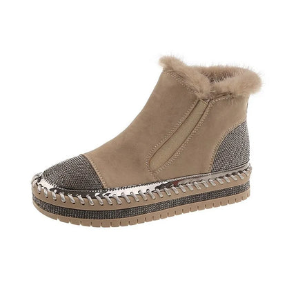 Zapatos Invierno de Terciopelo Brillante