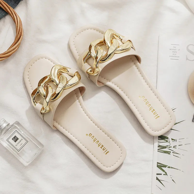 Sandalias Chia Plataforma Baja Elegantes - Vestiria