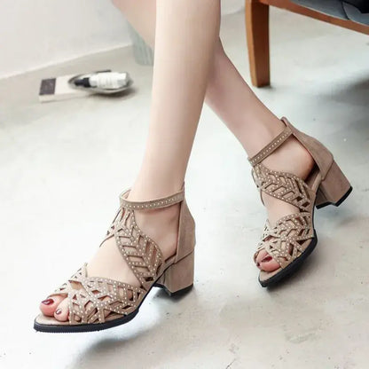 Sandalias Boho Chic con Tacón Alto