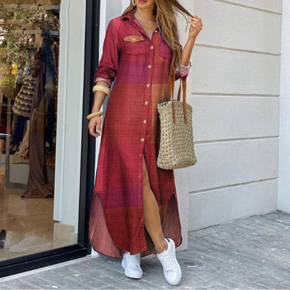Vestido Mujer Denim Desgastado con Botones