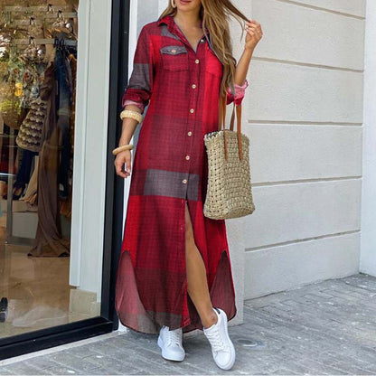 Vestido Mujer Denim Desgastado con Botones - Vestiria