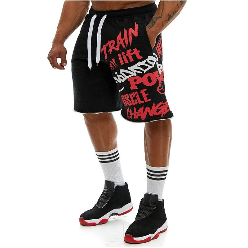 Pantalones cortos hombre urbano algodón estampado