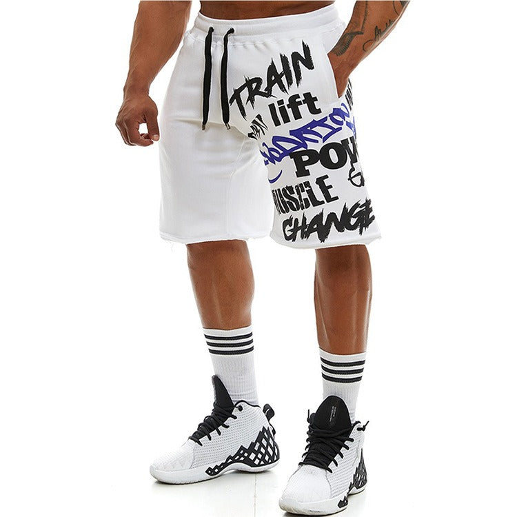 Pantalones cortos hombre urbano algodón estampado