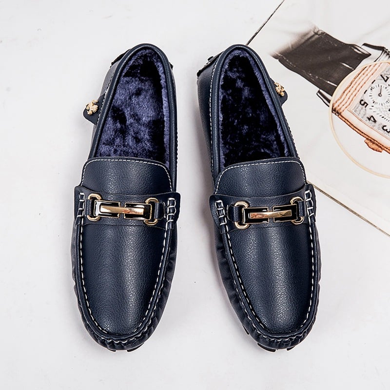 Mocasines Hombre Invierno Cuero Clásicos - Vestiria