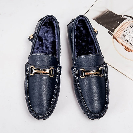 Mocasines Hombre Invierno Cuero Clásicos - Vestiria