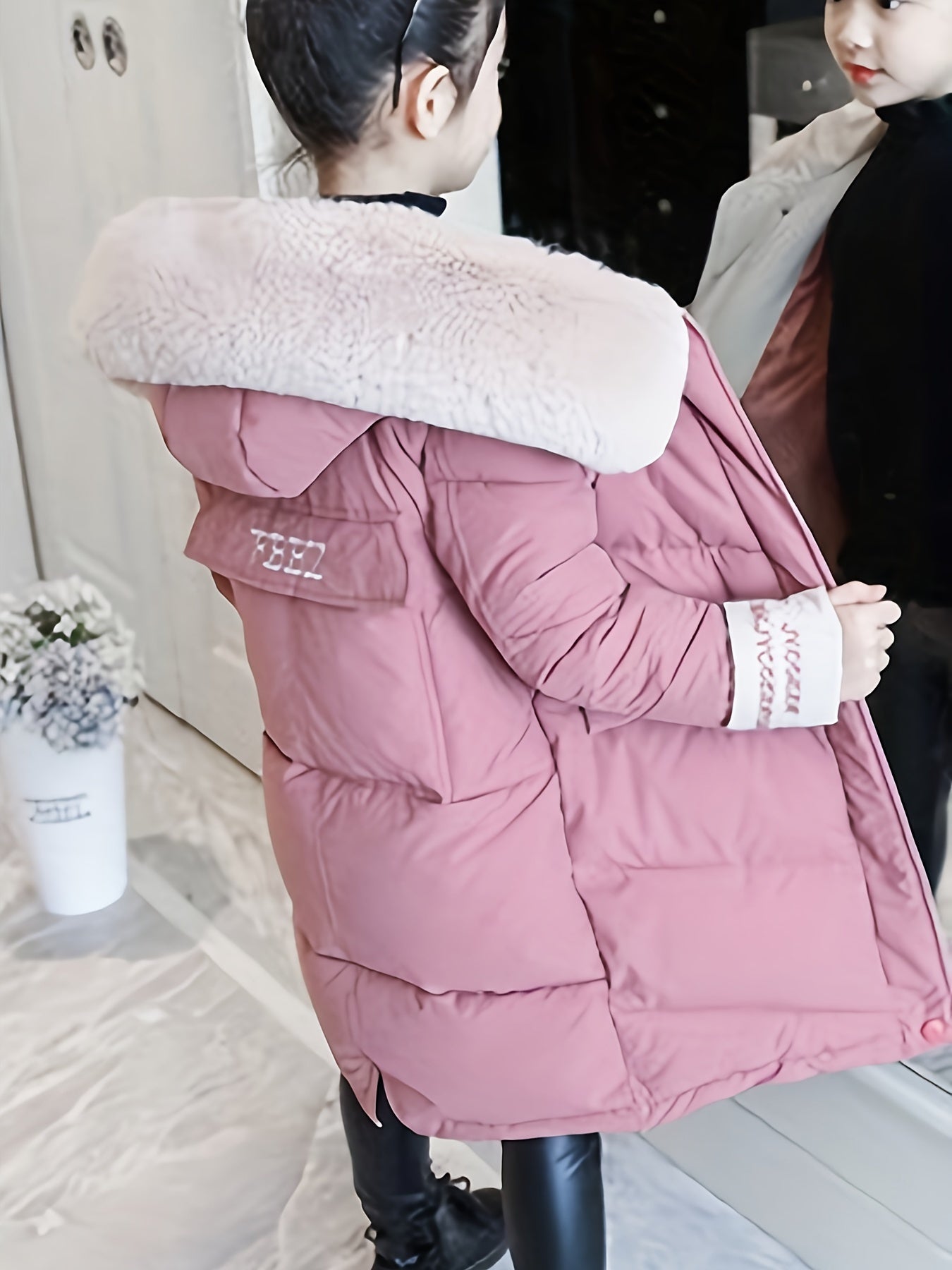 Abrigo Niña Invierno Con Capucha Cálido