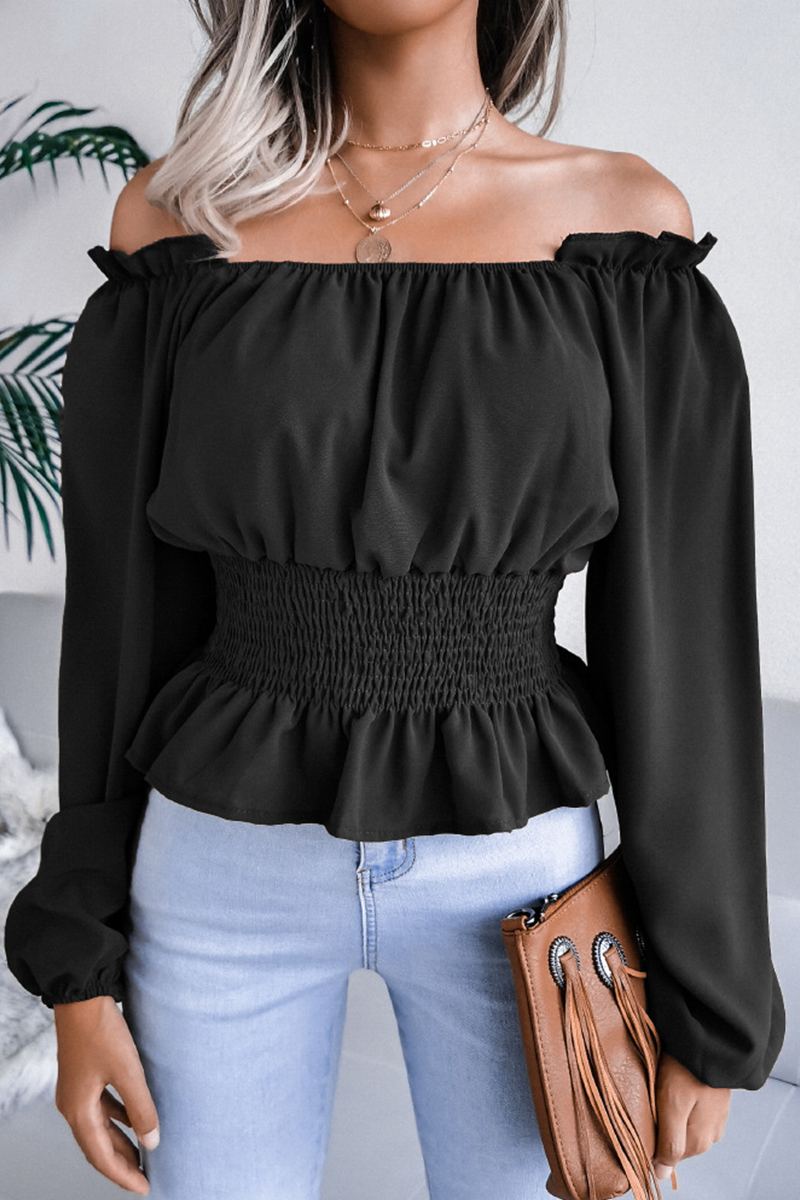 Blusa Mujer Elegante sin Hombros Floral