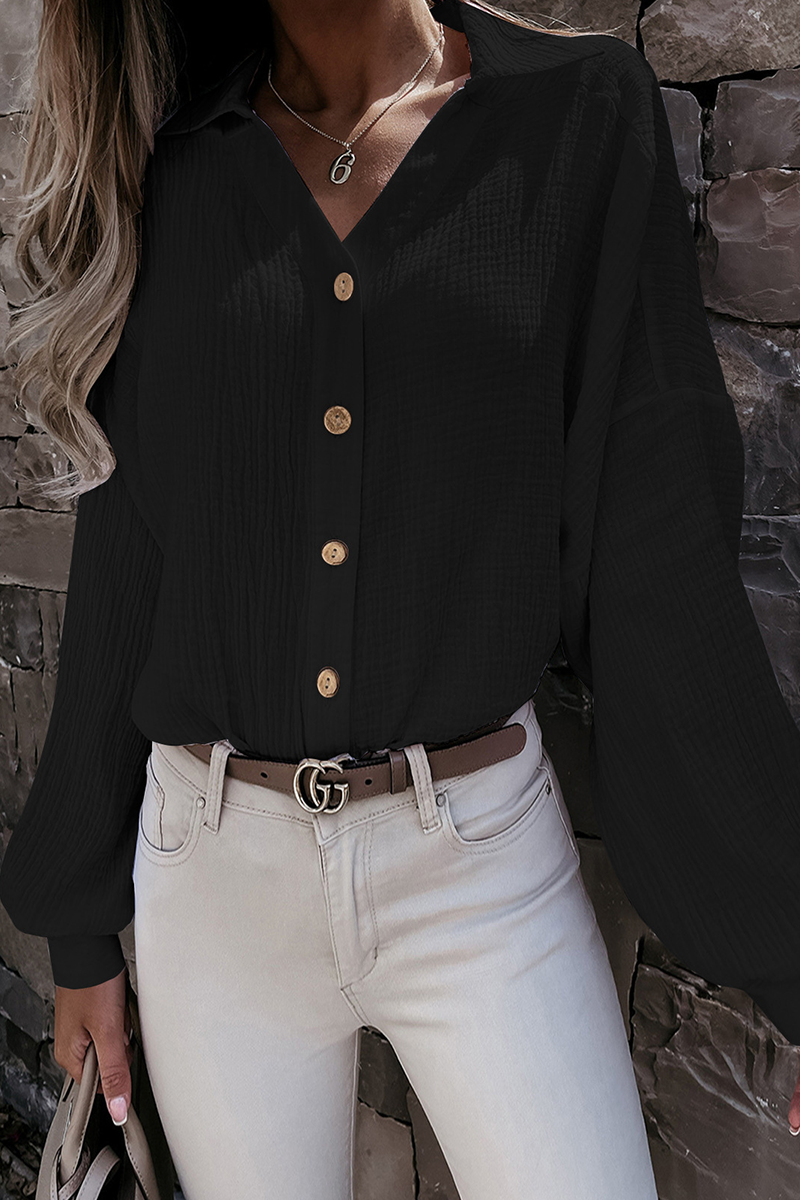 Blusa Mujer Manga Larga Cuello Alto
