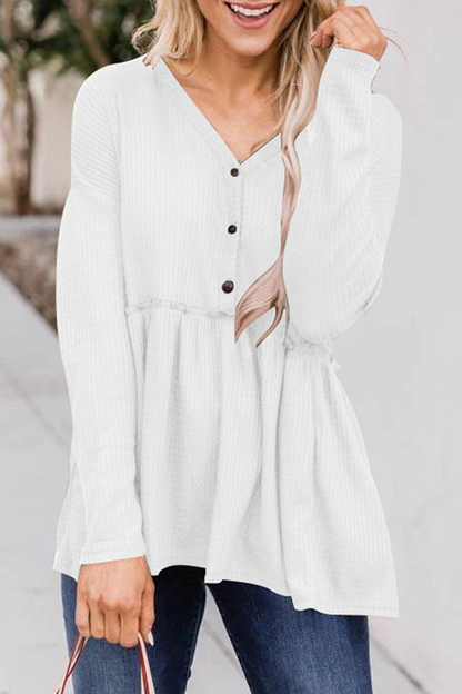 Blusa Mujer Manga Larga Cuello en V
