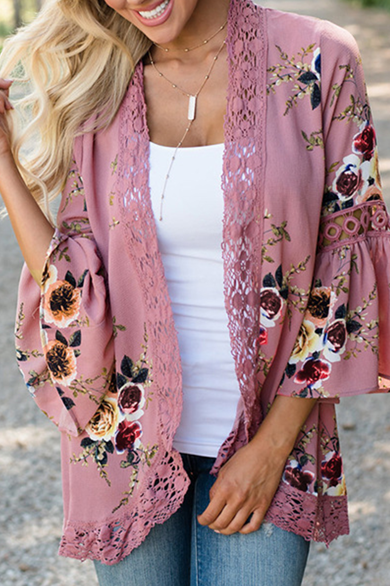 Chaqueta Blusa Floral Femenina Elegante - Vestiria