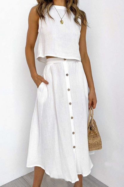 Vestido Estampado Falda Midi Elegante