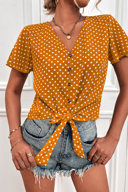 Blusa Encaje Floral con Cuello en V