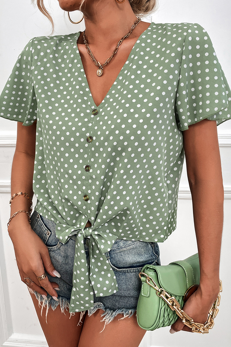 Blusa Encaje Floral con Cuello en V - Vestiria