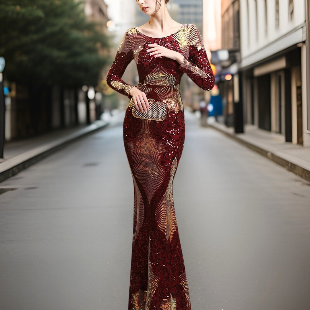 Vestido Lentejuelas sin Espalda Glamouroso - Vestiria