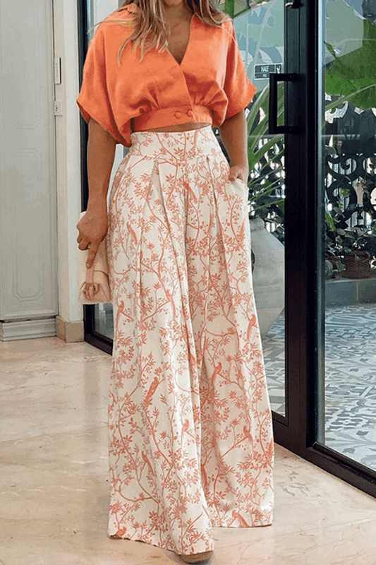 Conjunto de verano estampado floral – TAHINYA - Vestiria