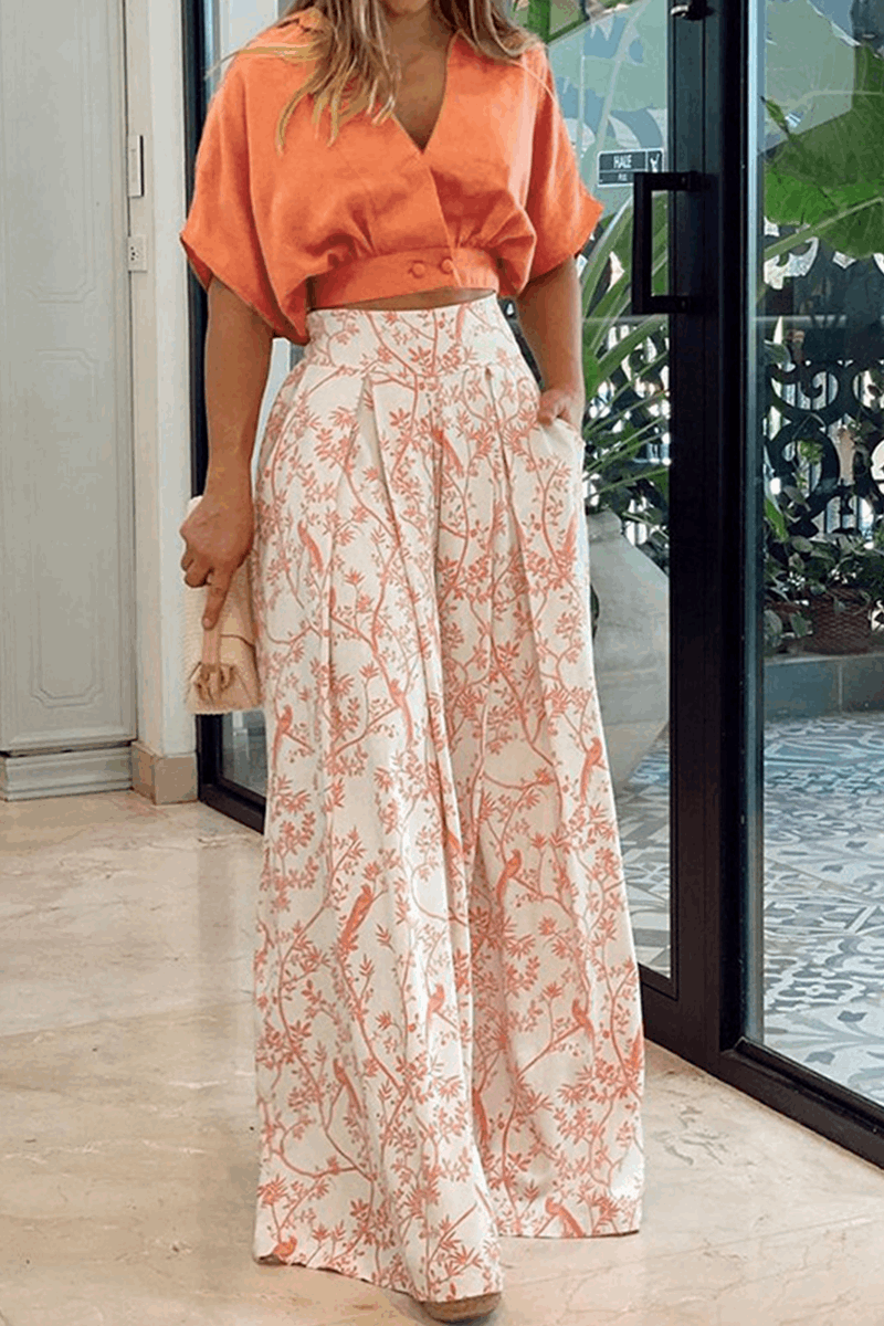 Conjunto de verano estampado floral – TAHINYA