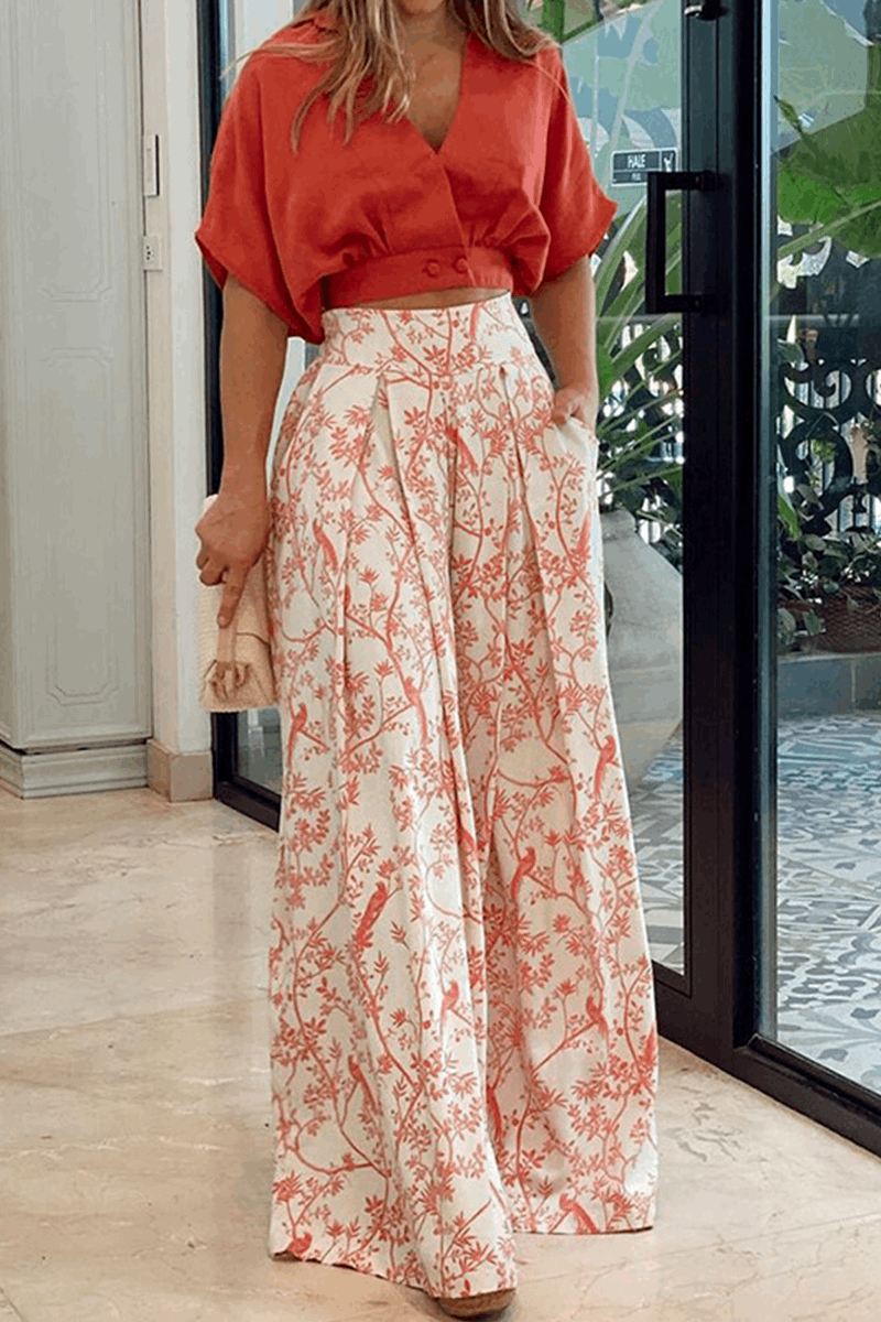 Conjunto de verano estampado floral – TAHINYA