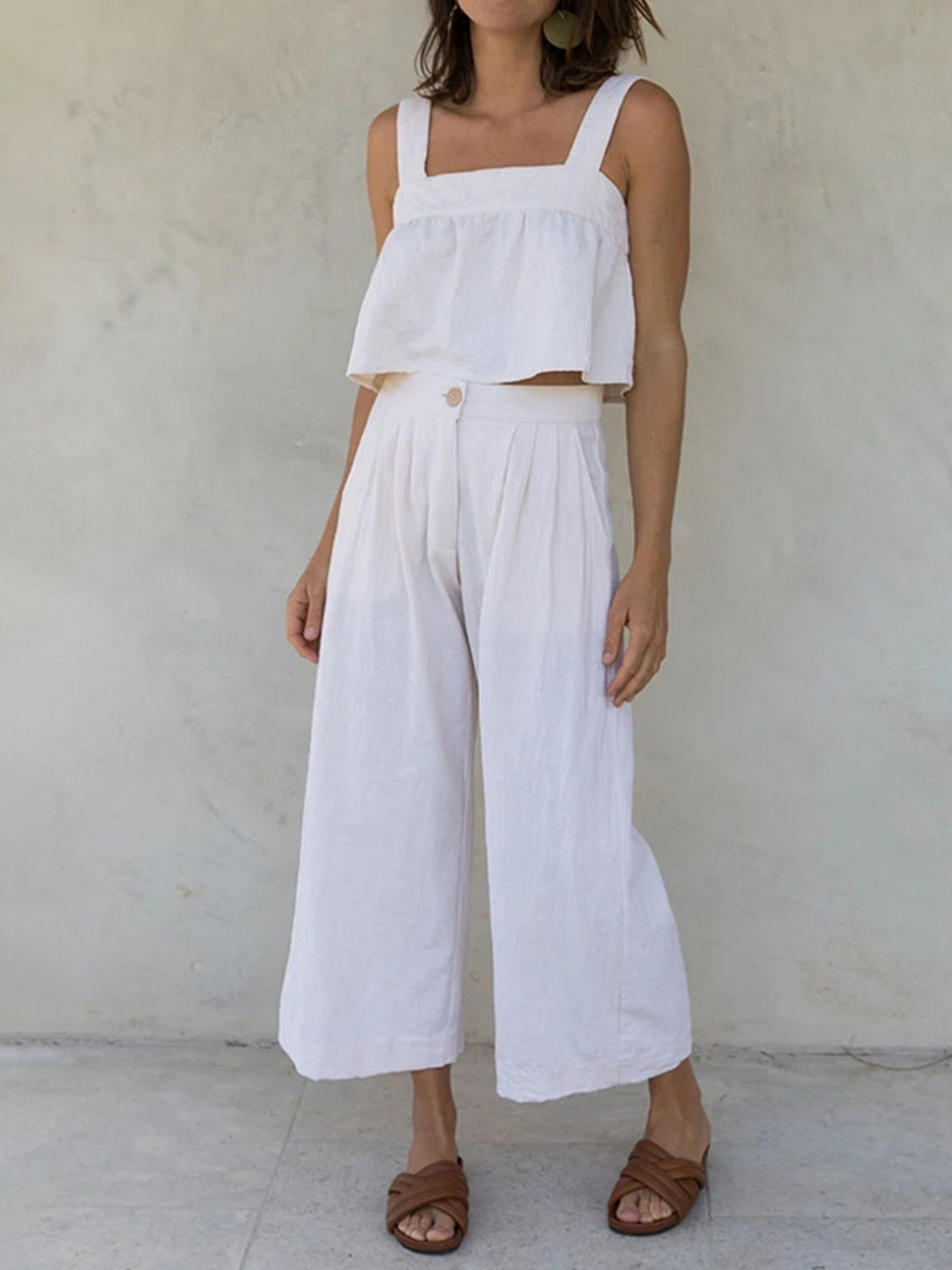 Conjunto de verano femenino corto y cómodo - Vestiria