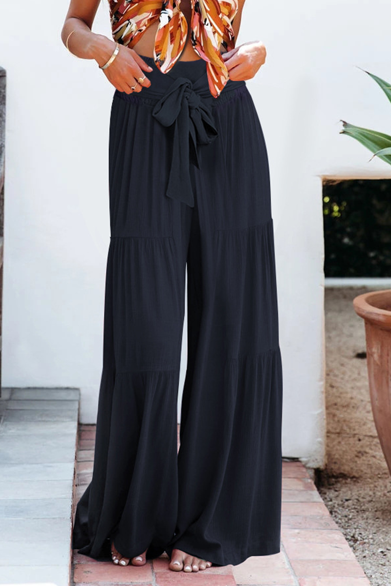 Pantalones Anchos Cómodos de Cintura Alta Casual