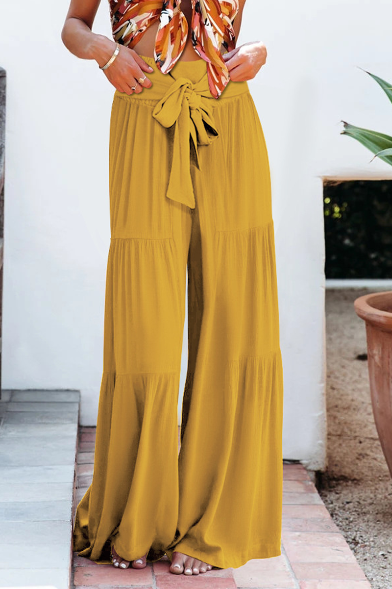 Pantalones Anchos Cómodos de Cintura Alta Casual