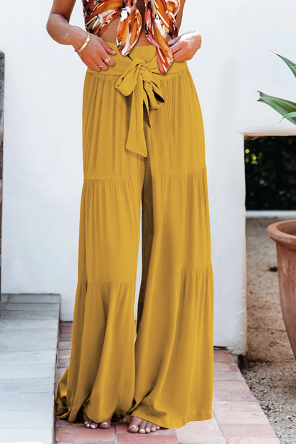Pantalones Anchos Cómodos de Cintura Alta Casual