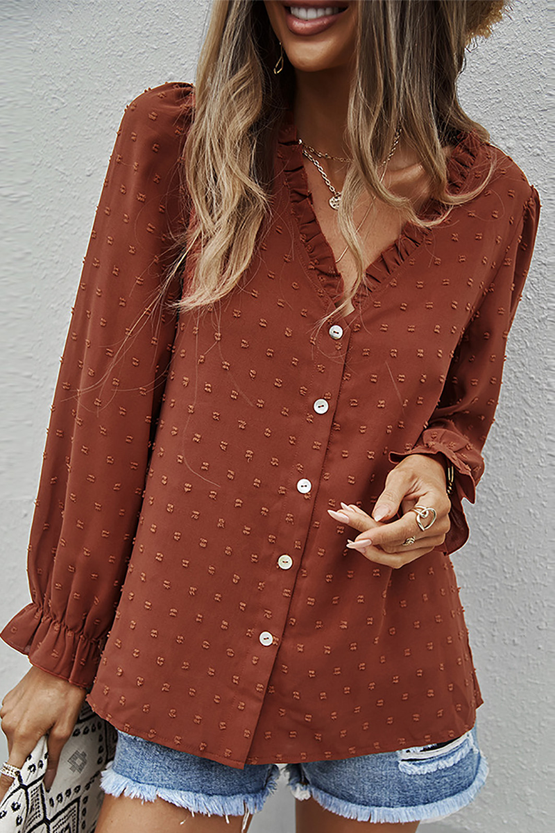 Blusa Mujer Manga Larga Encaje Elegante