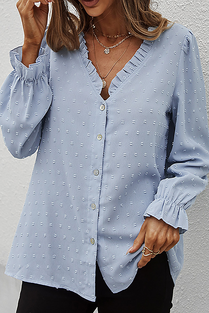 Blusa Mujer Manga Larga Encaje Elegante